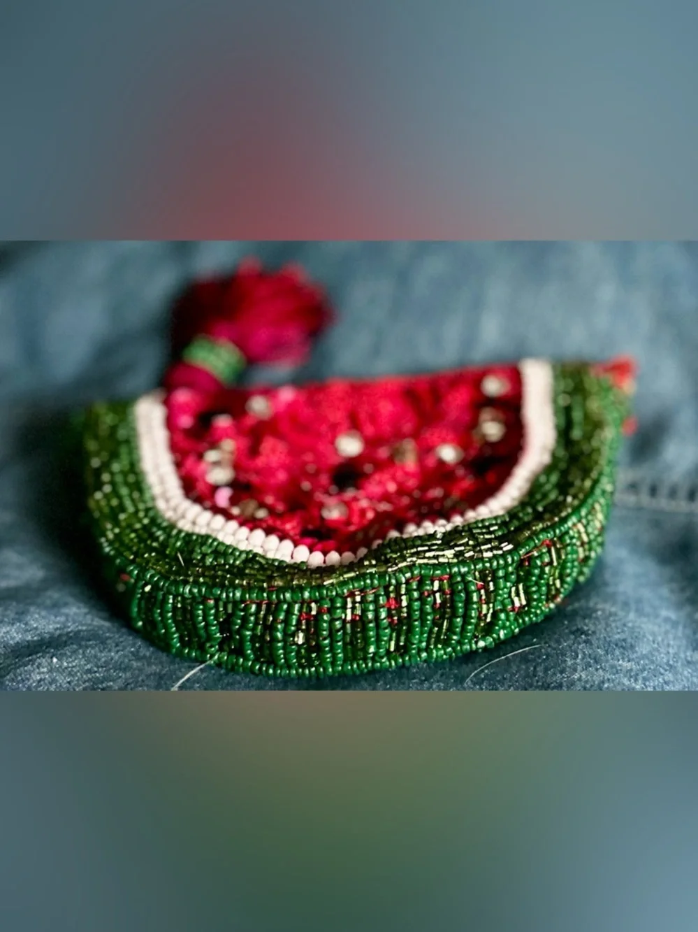 RARE ANTHROPOLOGIE NWT Watermelon Coin Purse